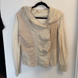 Free People hoodie wrap sweater